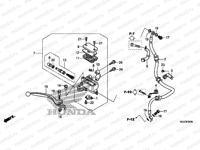 F-5 FRONT BRAKE MASTER CYLINDER (STD)