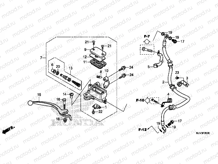 F-5 FRONT BRAKE MASTER CYLINDER (STD)