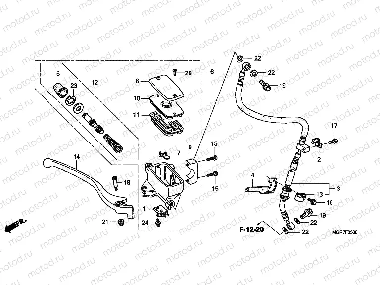 F-5 FRONT BRAKE MASTERCYLINDER