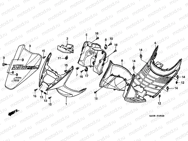 F-5 FRONT FENDER / FOOT FLOOR