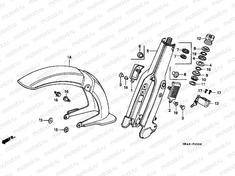 F-5 FRONT FORK / FRONT FENDER