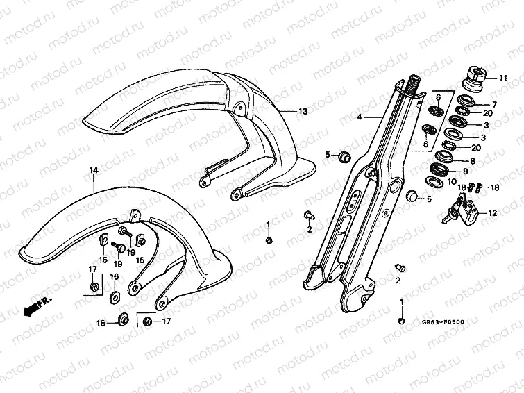 F-5 FRONT FORK / FRONT FENDER