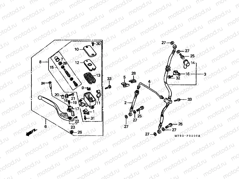 F-5 FRONT MASTER CYLINDER