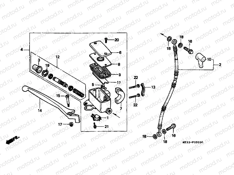 F-5 FRONT MASTER CYLINDER