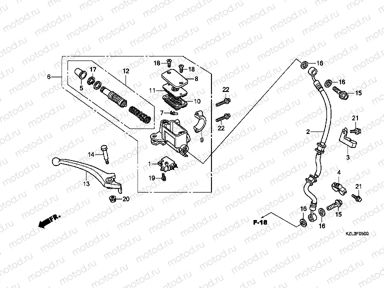 F-5 FRONT MASTER CYLINDER