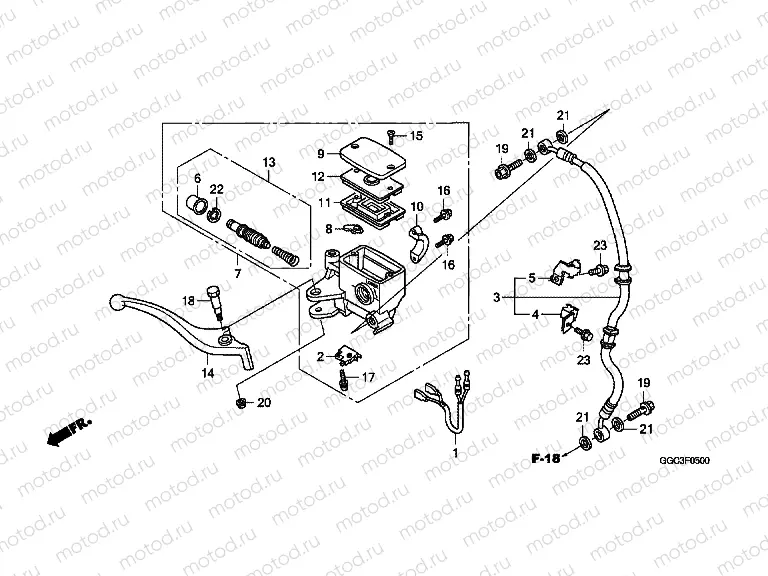 F-5 FRONT MASTER CYLINDER