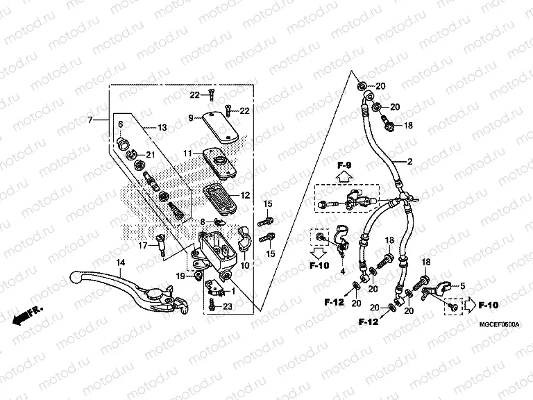 F-5 FRONT MASTER CYLINDER (CB1100)