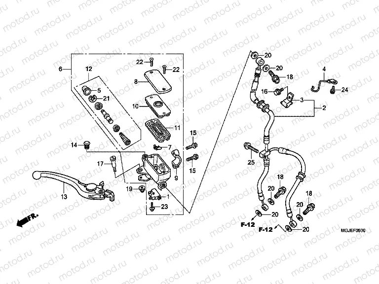 F-5 FRONT MASTER CYLINDER (CBF1000F)