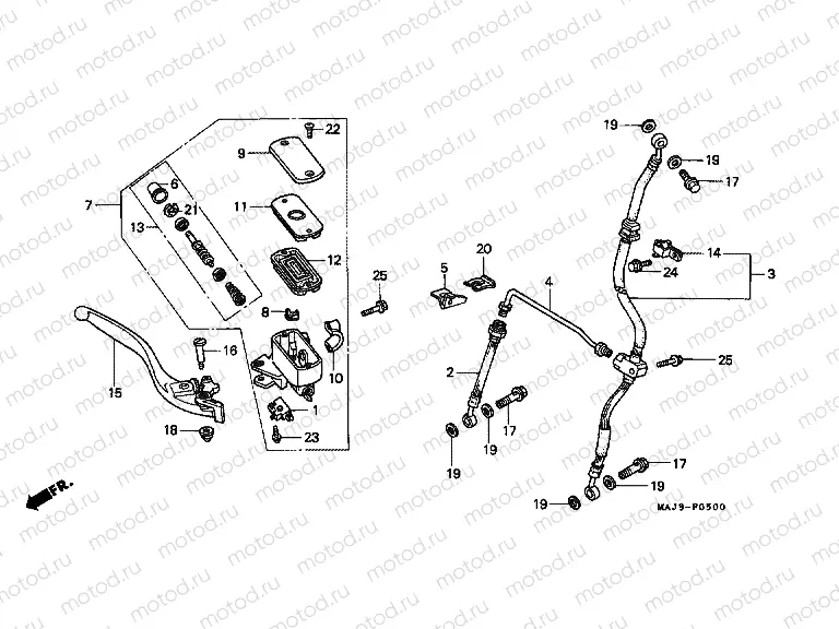 F-5 FRONT MASTER CYLINDER (ST1100)