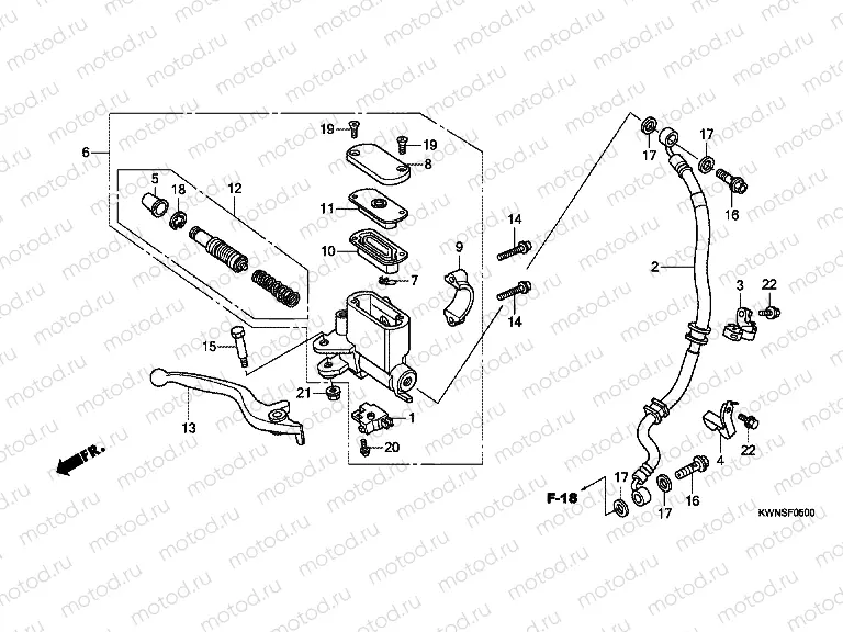 F-5 FRONT MASTER CYLINDER (WW125SB)