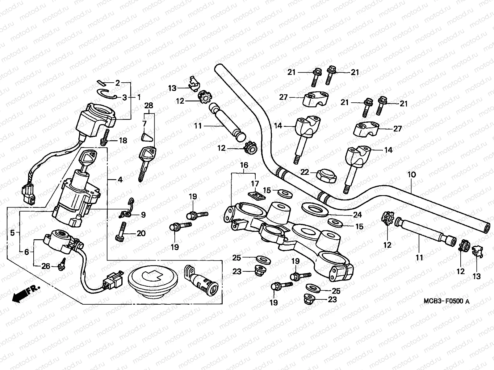 F-5 HANDLE PIPE/TOP BRIDGE