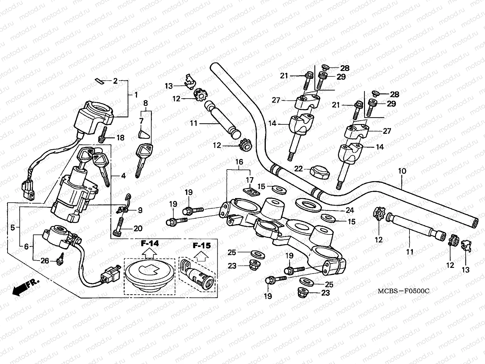 F-5 HANDLE PIPE/TOP BRIDGE