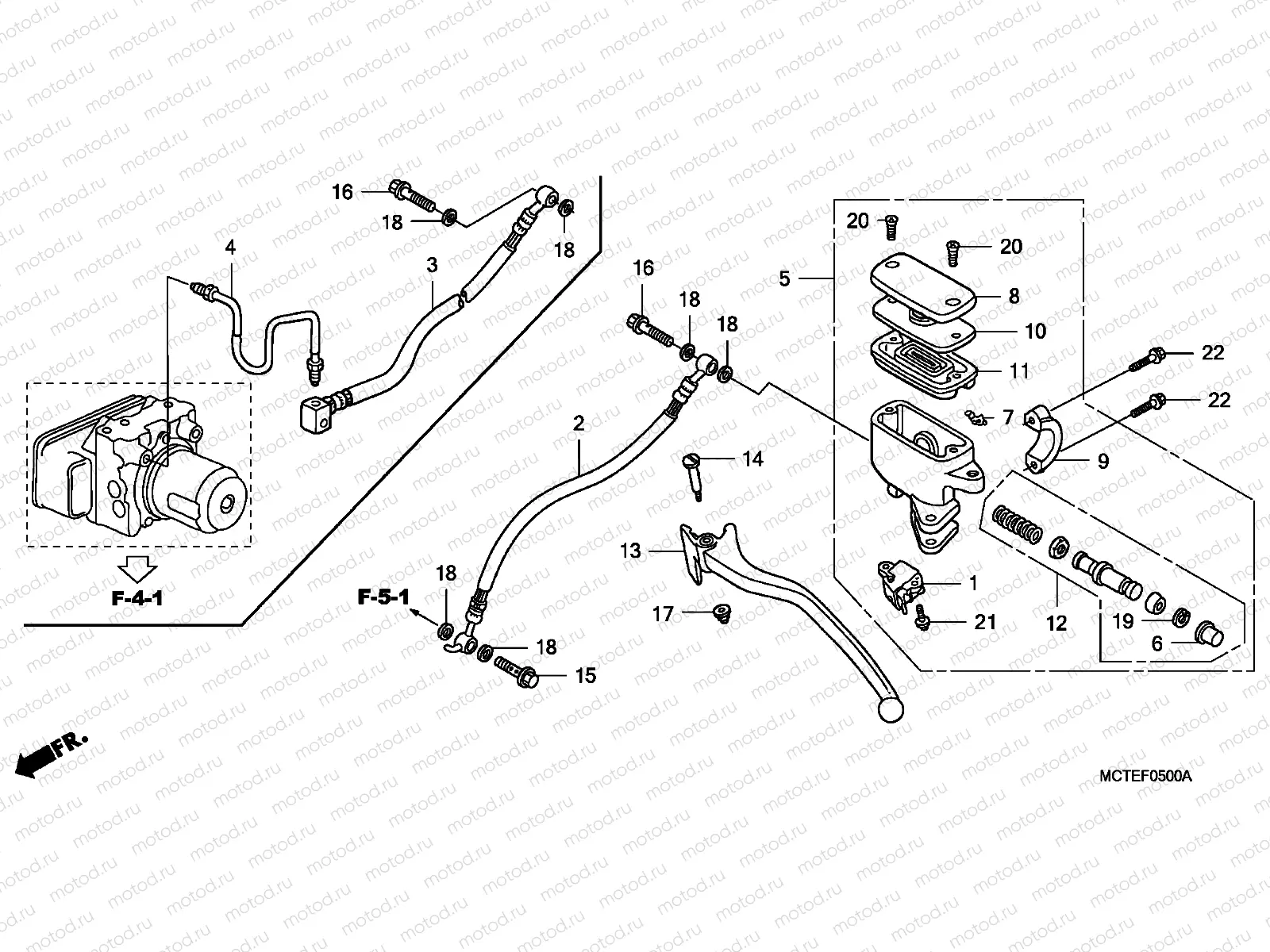 F-5 REAR BRAKE MASTERCYLINDER