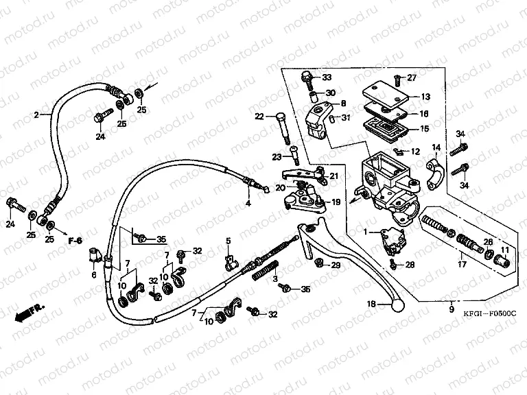 F-5 REAR MAIN BRAKE CYLINDER