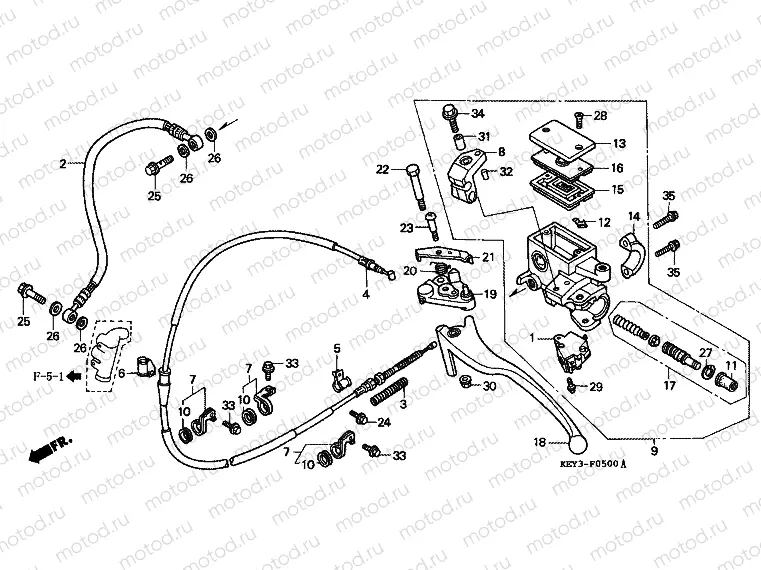 F-5 REAR MASTER CYLINDER
