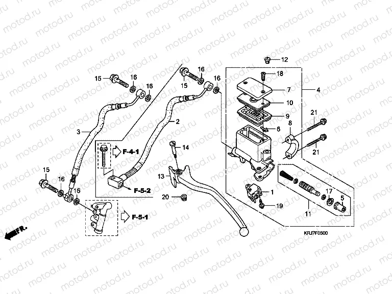 F-5 REAR MASTER CYLINDER