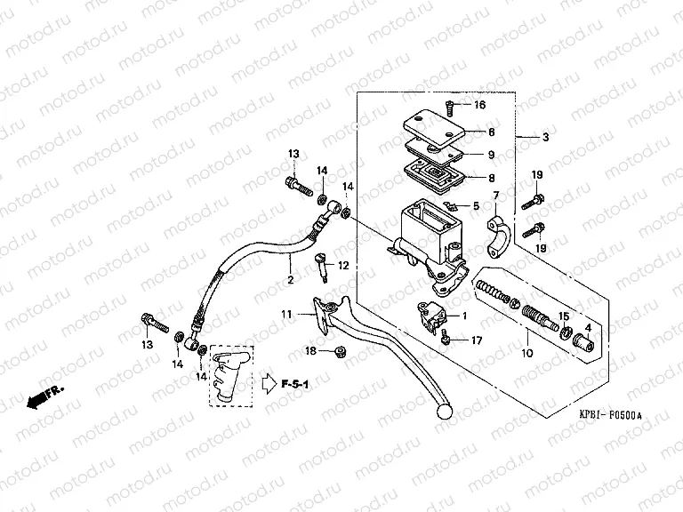 F-5 REAR MASTER CYLINDER