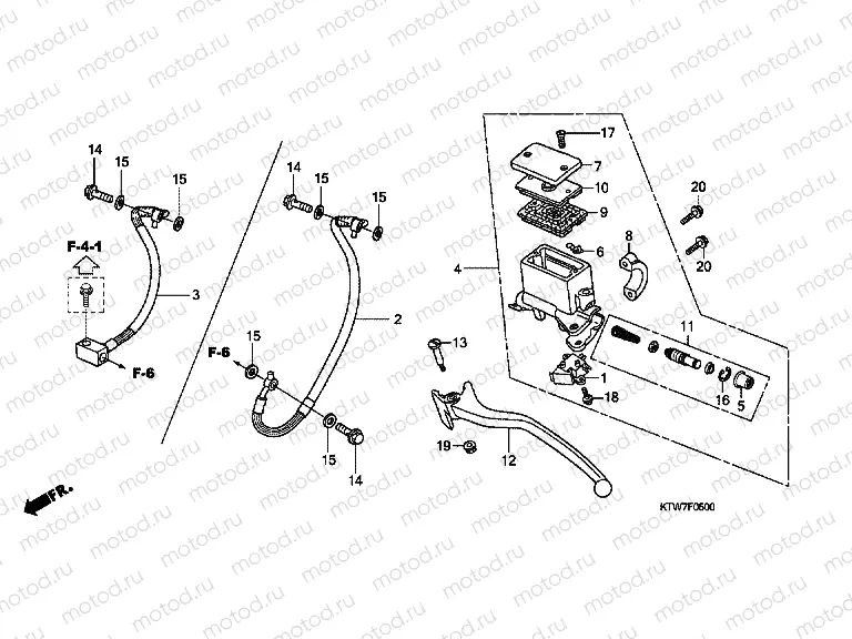 F-5 REAR MASTER CYLINDER