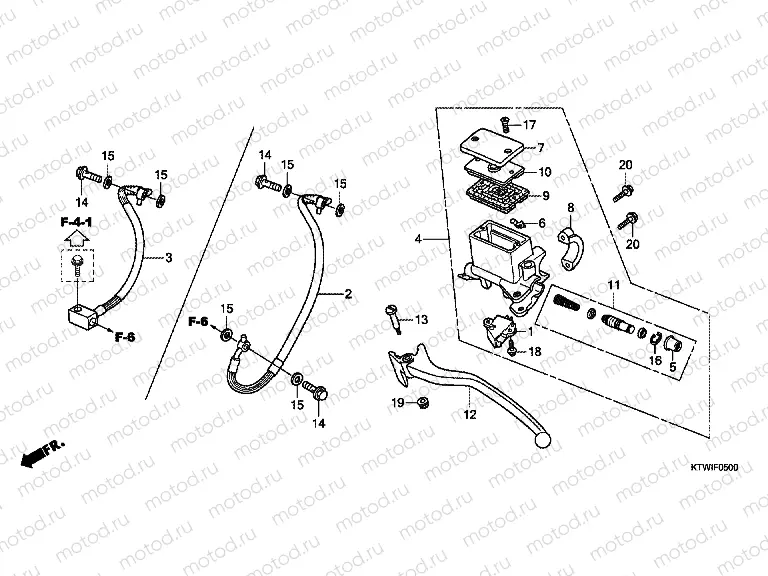 F-5 REAR MASTER CYLINDER