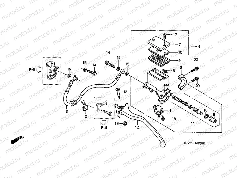 F-5 REAR MASTER CYLINDER (NSS250X)