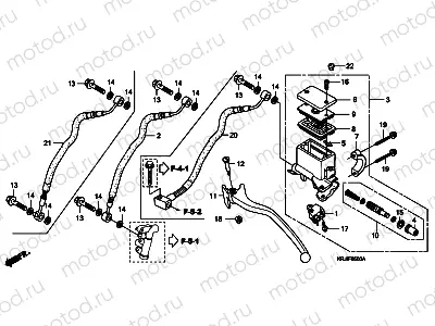 F-5 RR. BRAKE MASTER CYLINDER