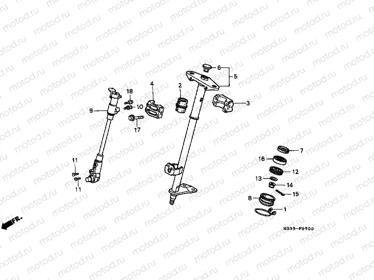 F-5 STEERING AXLE / UPPER AXLE