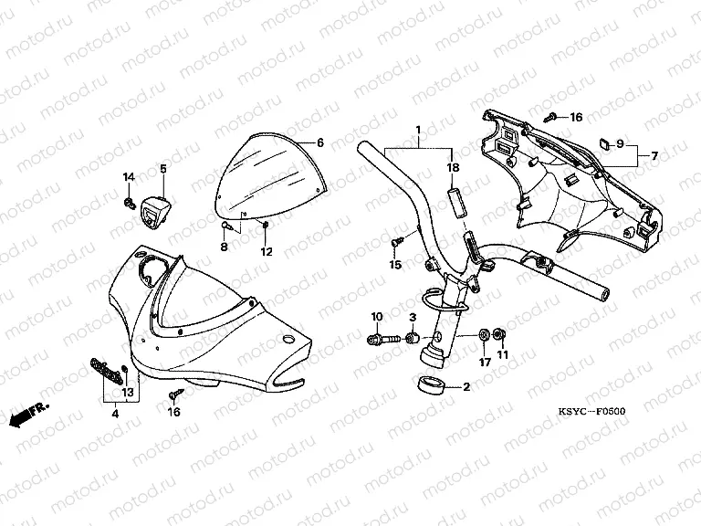 F-5 STEERING HANDLE / HANDLE COVER (1)