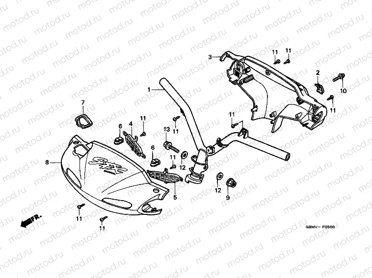 F-5 STEERING HANDLE / HANDLE COVER (1)