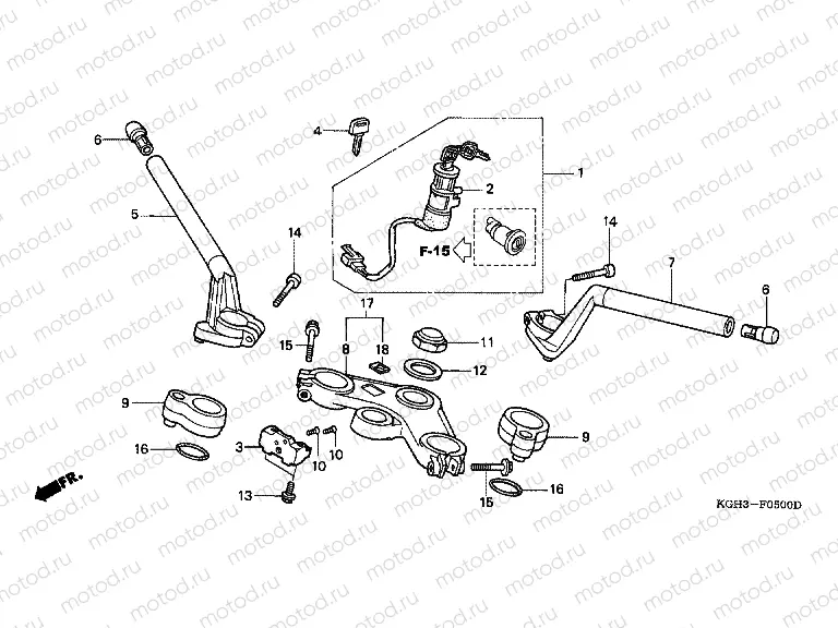 F-5 TIE ROD PIPE / UPPER BRIDGE (FS1251 / 2/3)