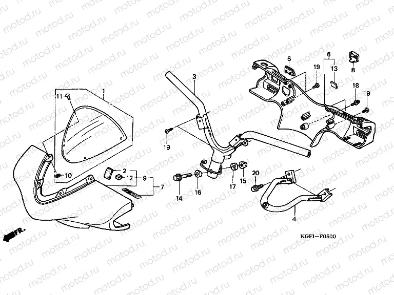 F-5 TIE ROD TUBE / HANDLE COVER