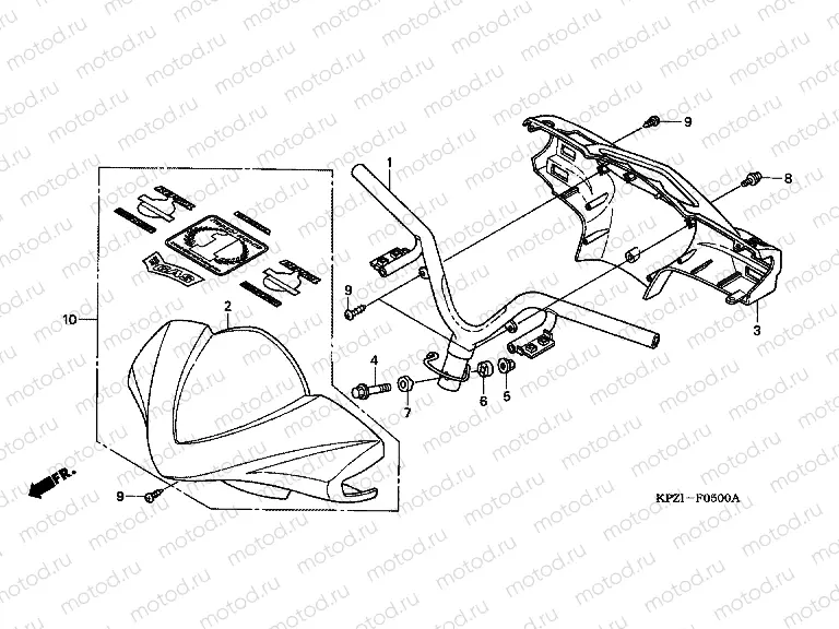 F-5 TIE ROD TUBE / HANDLE COVER