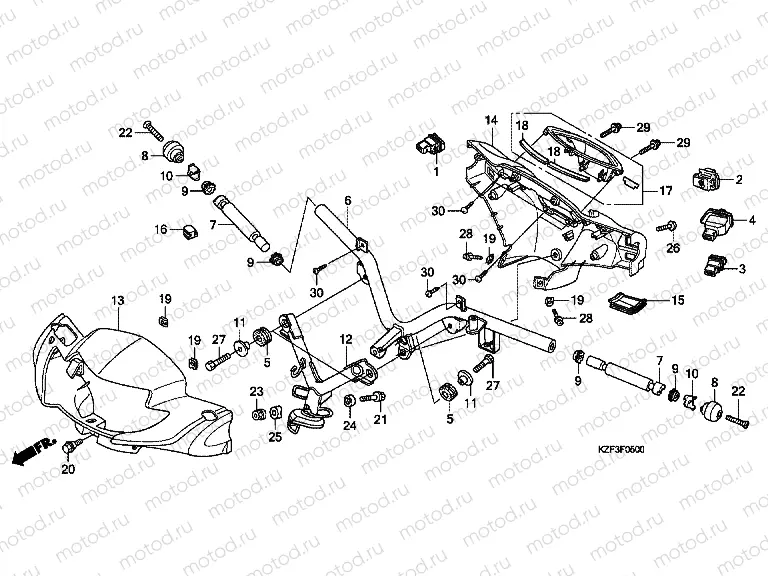 F-5 TIE ROD TUBE / HANDLE COVER / SWITCH