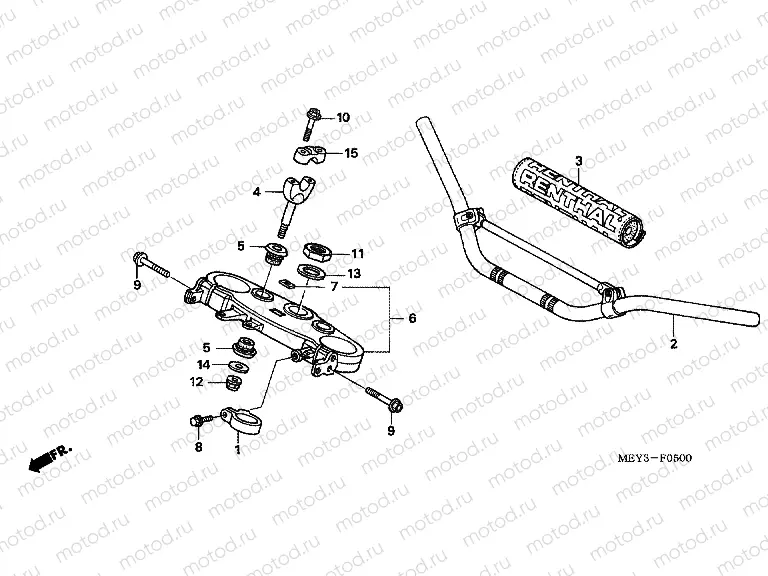 F-5 TIE ROD TUBE / UPPER AXLE (CRF450X5,6,7)