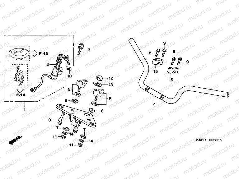 F-5 TIE ROD TUBE / UPPER BRIDGE (CBF1505 / M5 / 6 / M6)