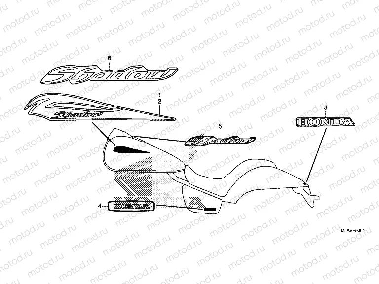 F-50-1 EMBLEM (VT750C2B / C2S)