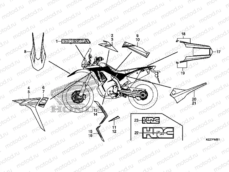 F-50-1 MARK/STRIPE (CRF250RL/RLA)