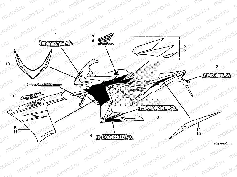 F-50-1 SIGNAL / STRIP (CBR500RE / RF / RAE / RAF) (EXCEPT CH)