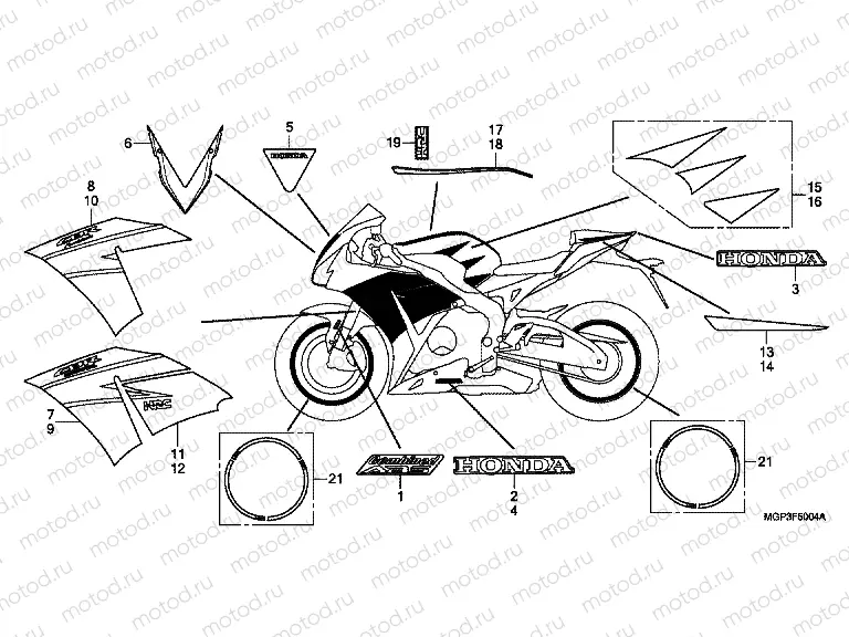 F-50-4 STRIP / SIGNAL (CBR1000S / SA)