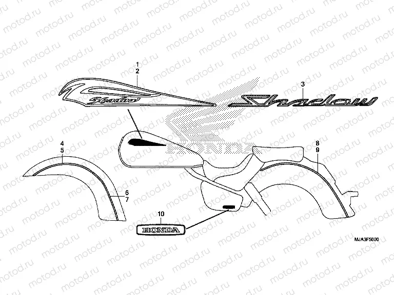 F-50 EMBLEM (VT750C / CA / CS)