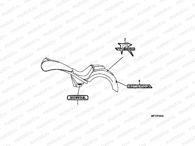F-50 LOGO / SIGN (VT1300CR / CRA)
