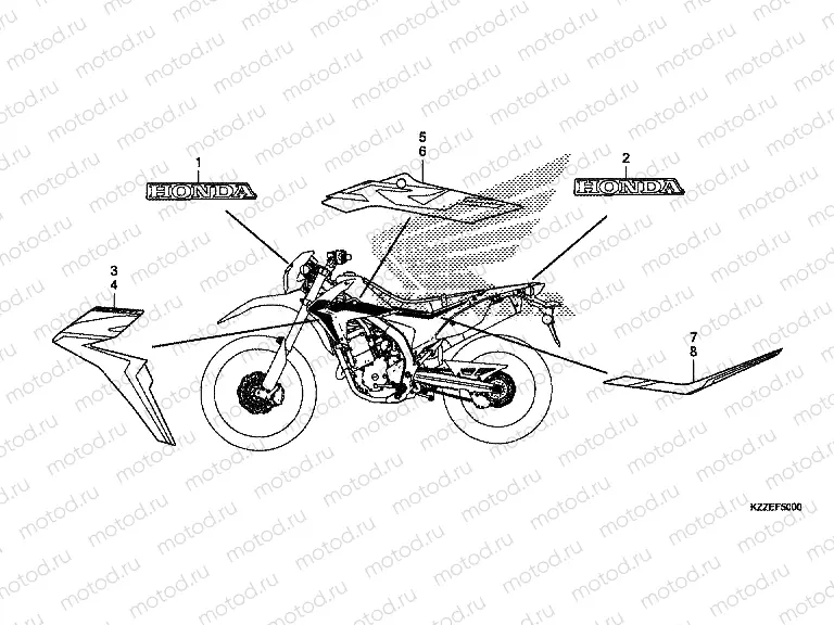 F-50 MARK / STRIPE (CRF250L / LA)