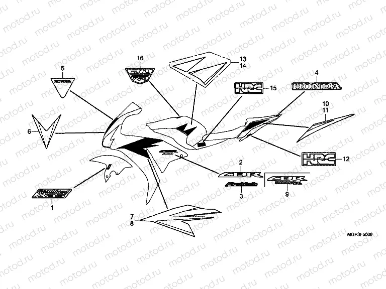 F-50 STRIP / SIGNAL (CBR1000RRC / RAC)