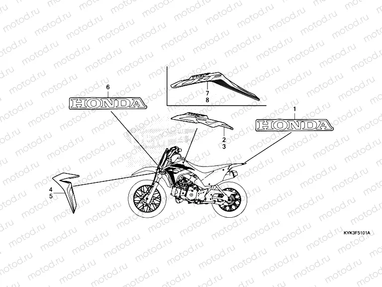 F-51-1 STRIPE/MARK (CRF110FK/L/M/N)