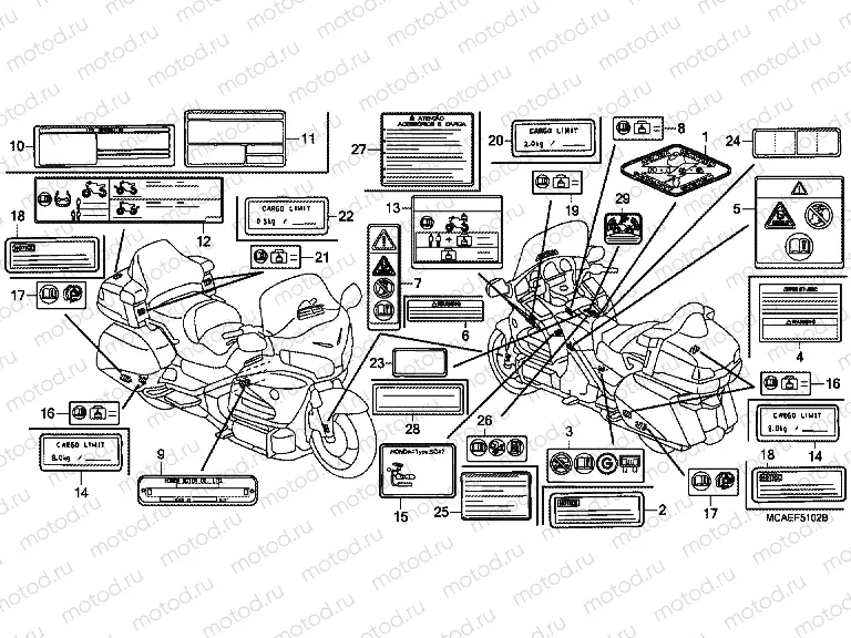 F-51-2 CAUTION LABEL (GL1800C/D/E/F)