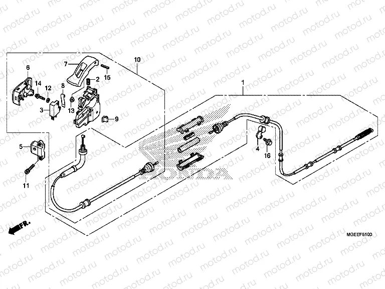 F-51 PARKING BRAKE BRAKE LEVER