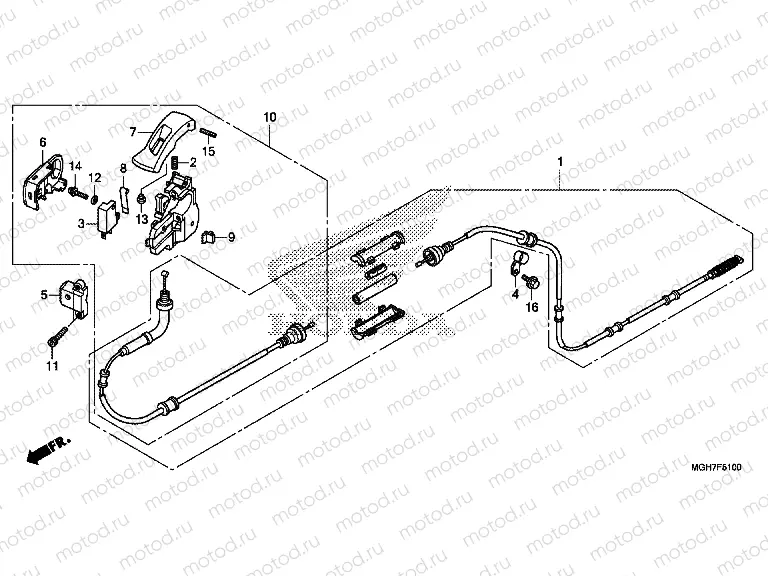 F-51 PARKING BRAKE BRAKE LEVER