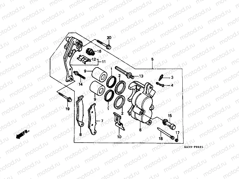 F-6-1 FRONT BRAKE CALIPER (2)