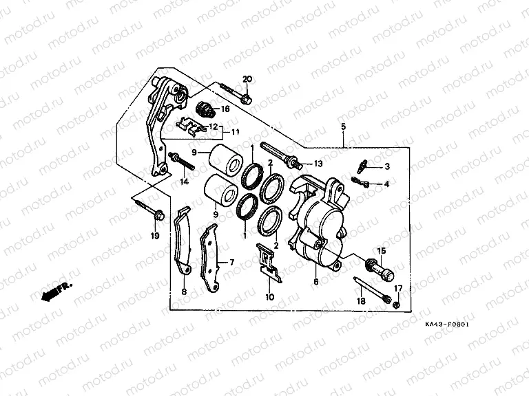 F-6-1 FRONT BRAKE CALIPER (2)