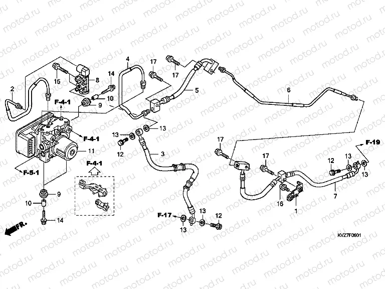 F-6-1 REAR BRAKE HOSE (NSS250A)