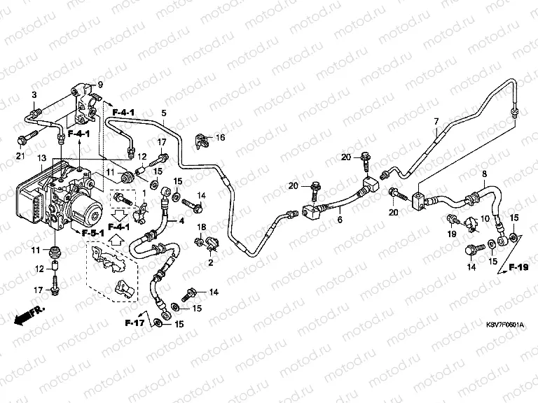 F-6-1 REAR BRAKE HOSE (NSS250EX)
